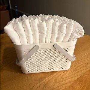 New Gerber Prefolds Cloth Diaper Inserts Burp Cloths Rag Cotton White